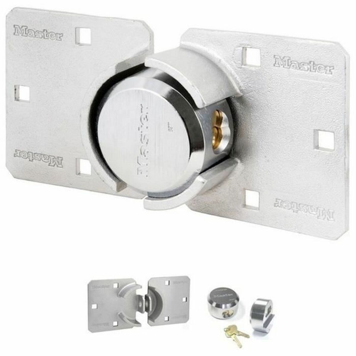 Cadeado com chave Master Lock Zinco Retangular (4 Unidades)